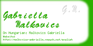gabriella malkovics business card